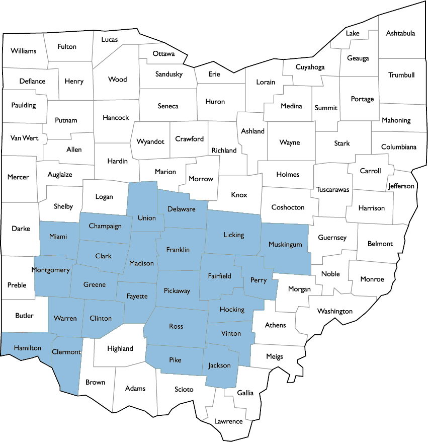 Ohio Mechanical Service Ohio Counties